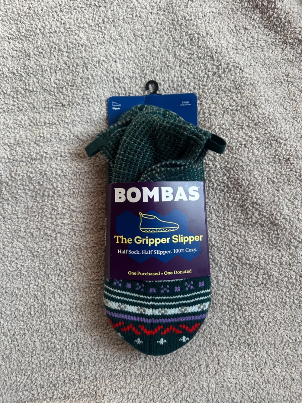 BOMBAS Gripper Slipper Boots NEW Size LARGE - Picture 2 of 4
